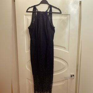 Lulus Women Lace Dress, Size-Medium, Color Black.
